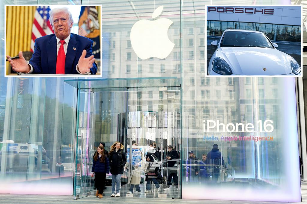 How are Apple and Porsche trying to overcome Trump's fees and get their goods in the SH.BA