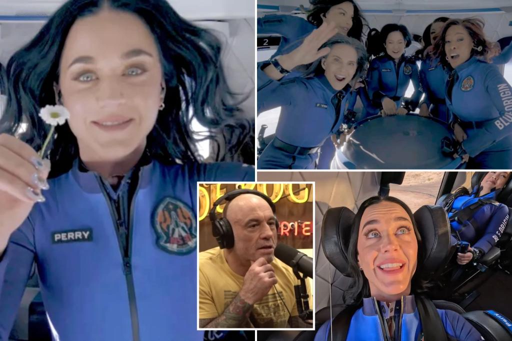Joe rogan ripen katy perry while flying the space of blue origin